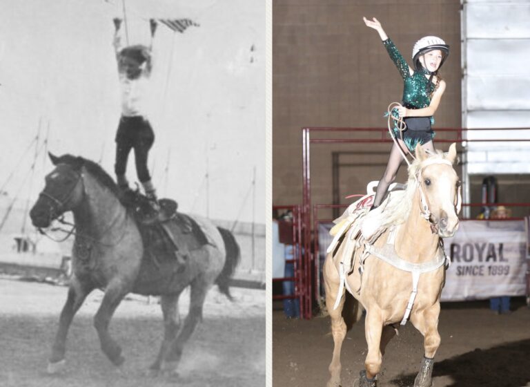 Cousin Malee Harding in 1928 at age 8 
and Liberty at the same age in 2019.