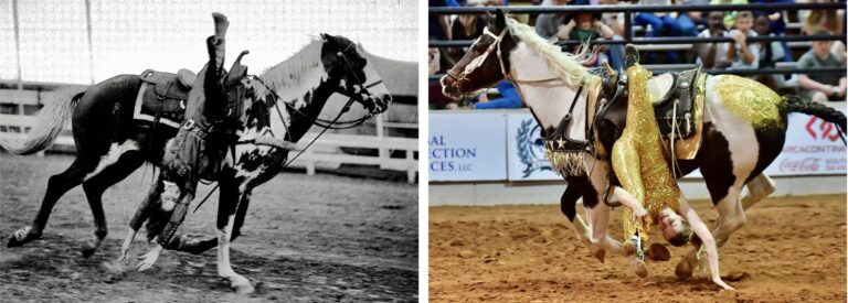 Cousin Malee Harding performing in 1935 at age 15 in Great Falls, Montana, and Liberty performing at the same age in 2026.